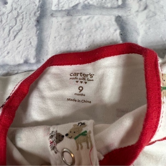 Carters Christmas one piece sleepers 9 months - Picture 9 of 10